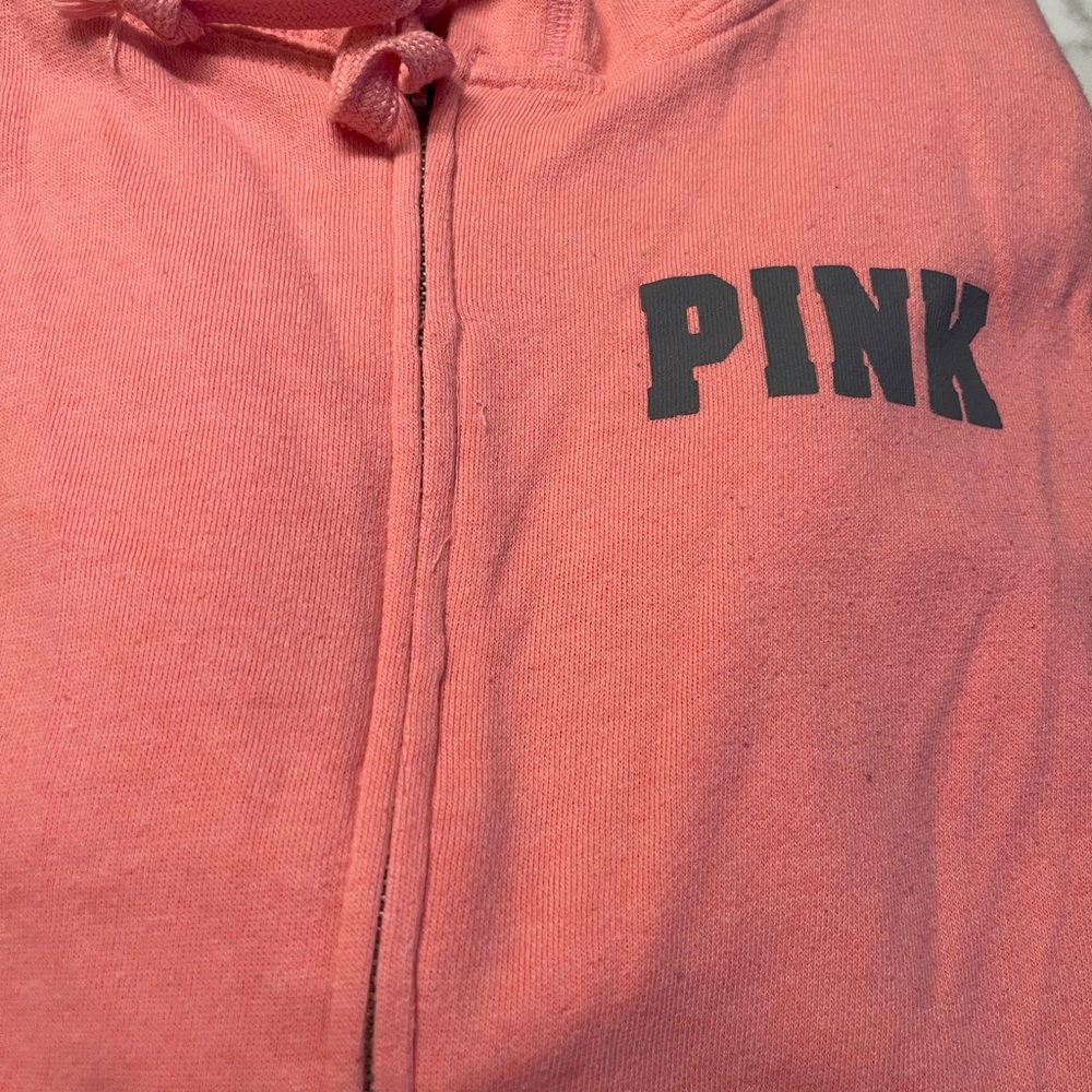 Victoria's Secret PINK Coral Zip-Up Hoodie